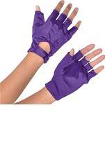  Adult Purple Half Finger Gloves