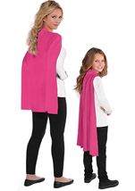 All ages Pink Solid Color Super Hero Costume Cape