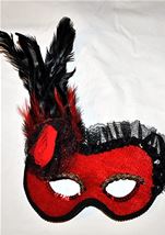 Lolita Feather Half Mask Costume Accessory 