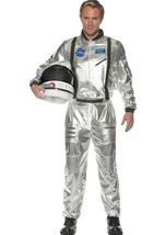 Silver Astronaut Jumpsuit Plus Size Men Costume