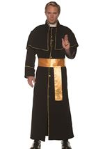Adult Mens Religious Priest Deluxe Costume Black