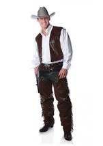 Western Cowboy Costume Chaps And Vest