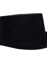 Faux Suede Unisex Top Hat Black