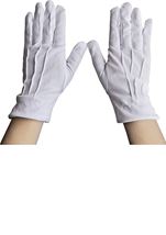 Adult White Matte  Wrist Gloves