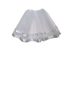 White Women Tutu with White Ribbon