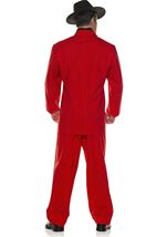 Adult Pinstripe Red Jacket Men Mobster Costume