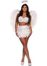 White Feather Angel Women Costume