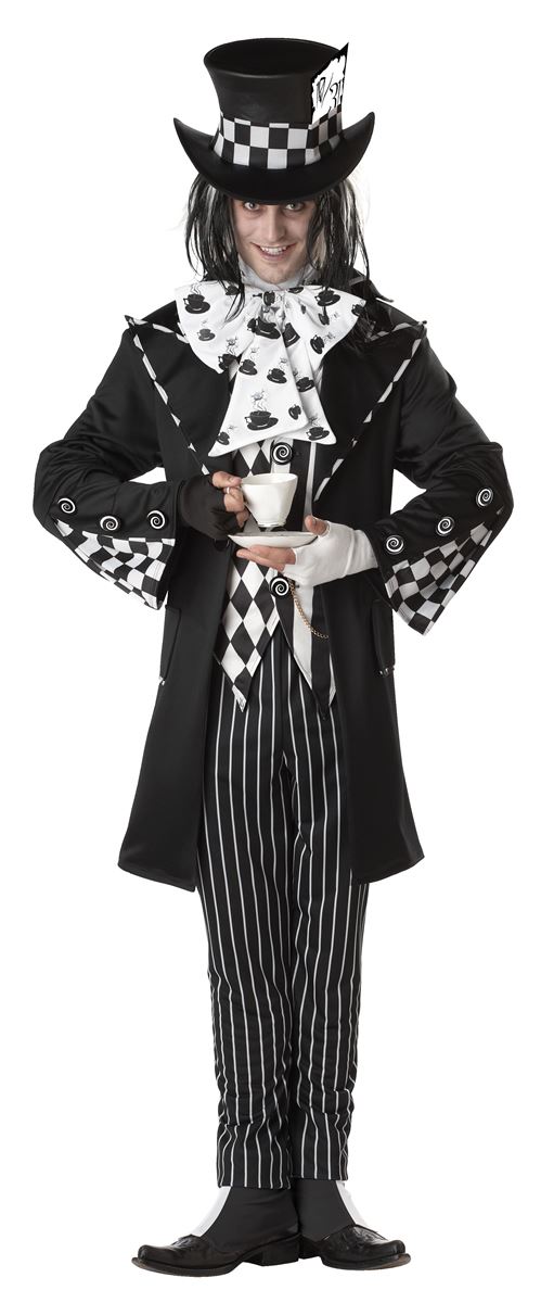 Adult Dark Mad Hatter Mens Halloween Costumes