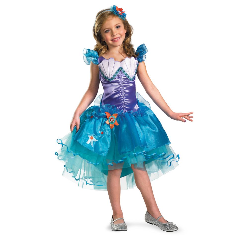 2022 Little Mermaid Costume wig Halloween Child Princess Arieling Dress ...