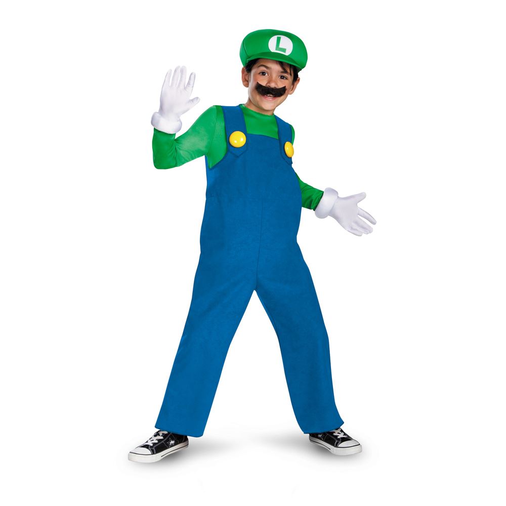 Super Mario Deluxe Luigi Boys Halloween Costume 29.99 The Costume Land