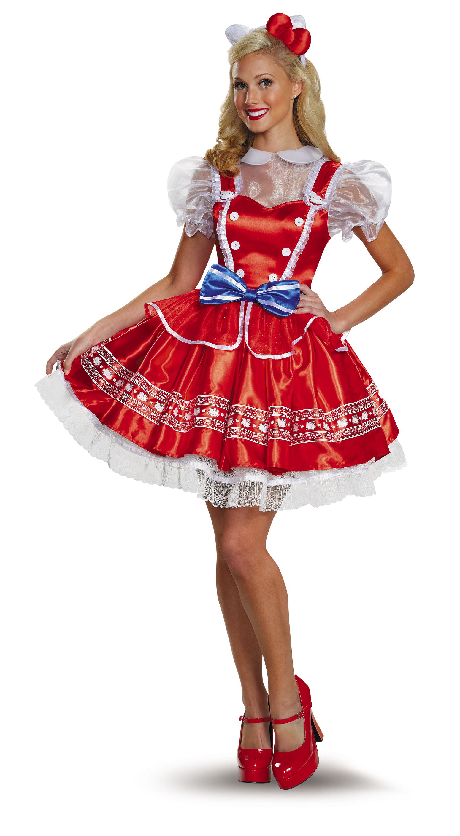 Hello Kitty Costume Adult Halloween Fancy Dress