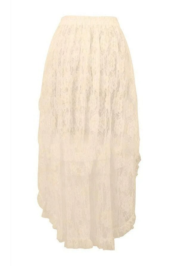 Plus size white deals lace skirt
