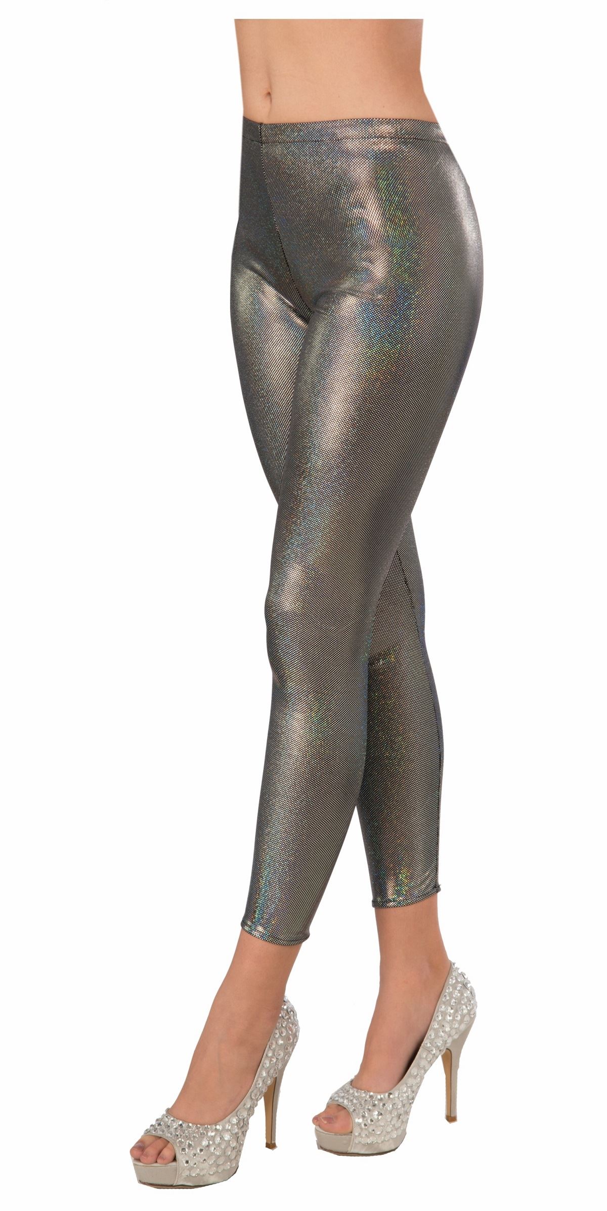 Adult Futuristic Silver Leggings, $15.99