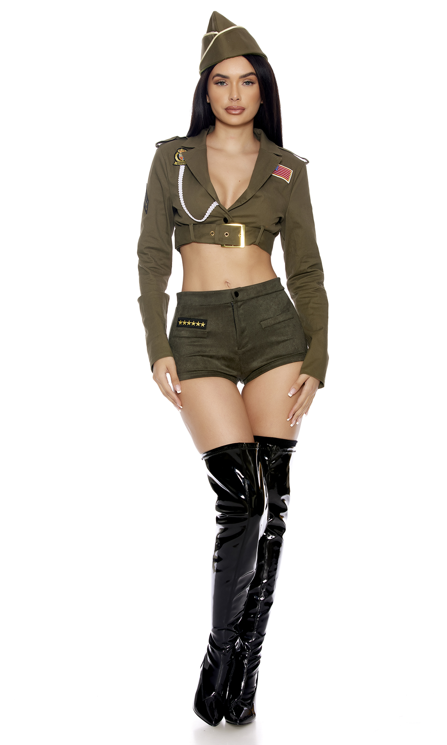 Adult Command Attention Military Women Costume, $55.99