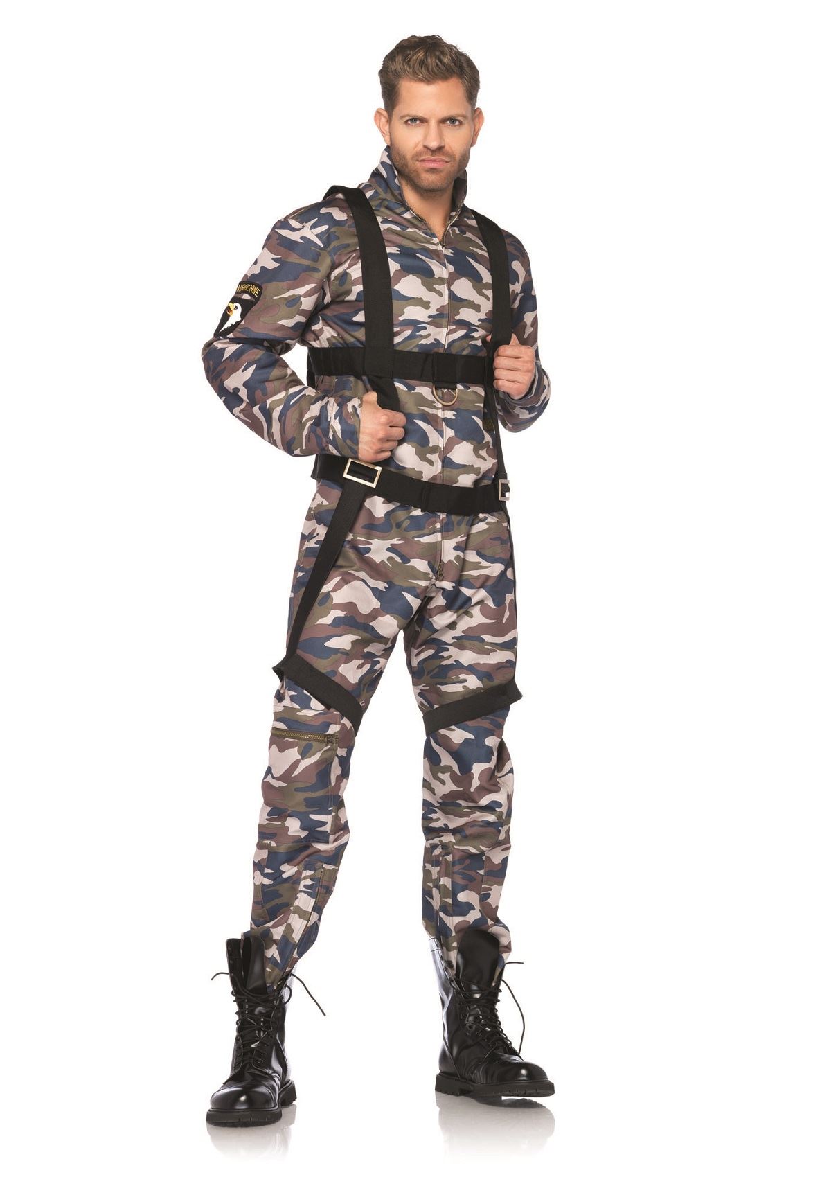 Adult Paratrooper Men Army Soldier Camo Print Costume | $59.99 | The ...