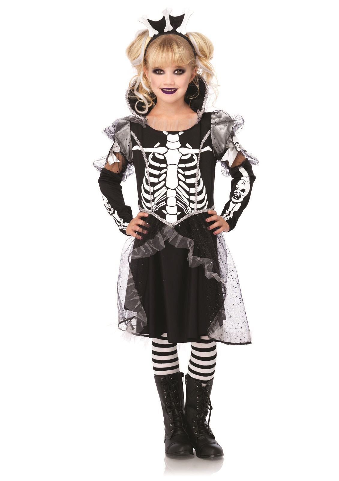 Kids Skeleton Princess Girls Halloween Costume | $23.99 | The Costume Land