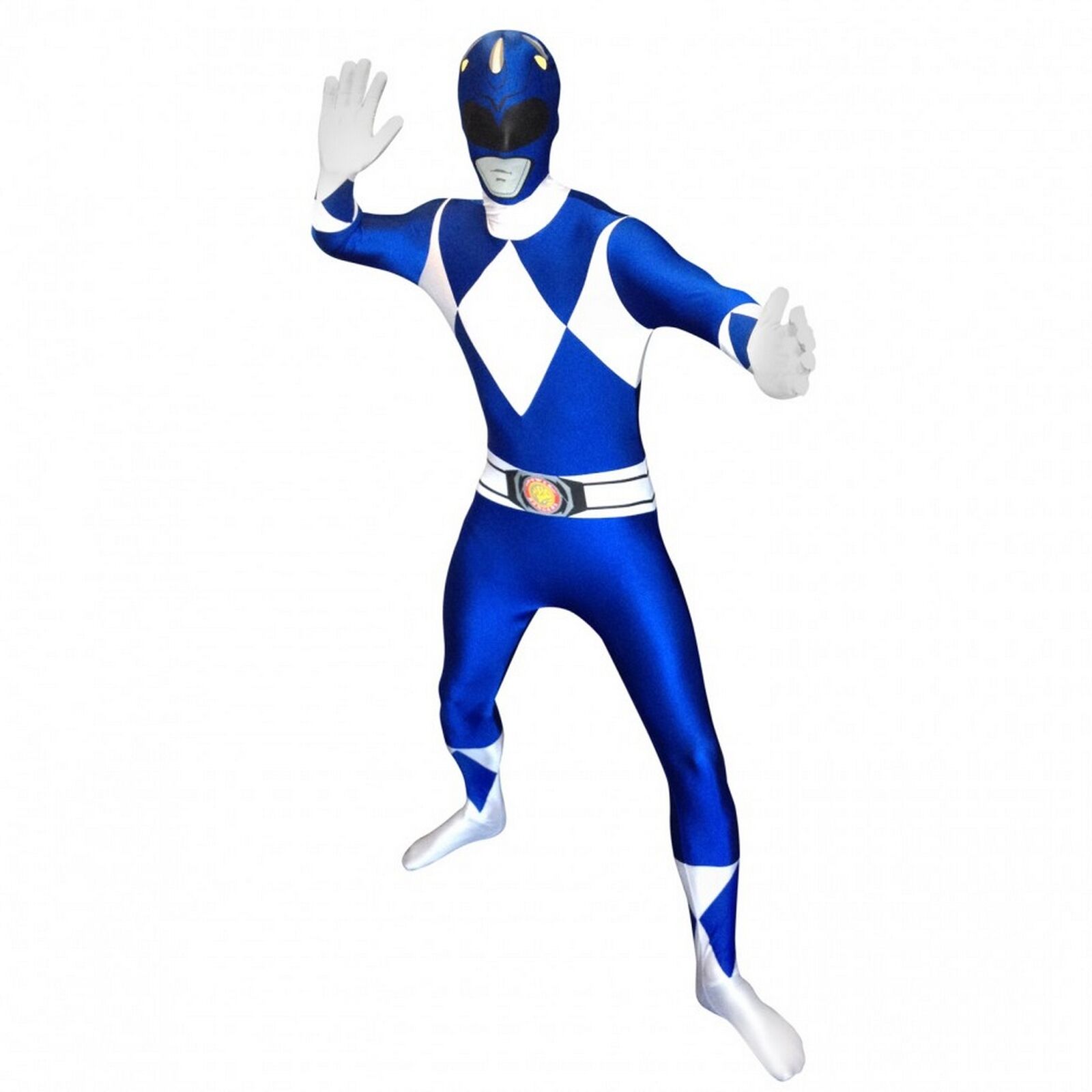 Morphsuits Adult Blue Power Ranger Morphsuit Mens Superhero Fancy