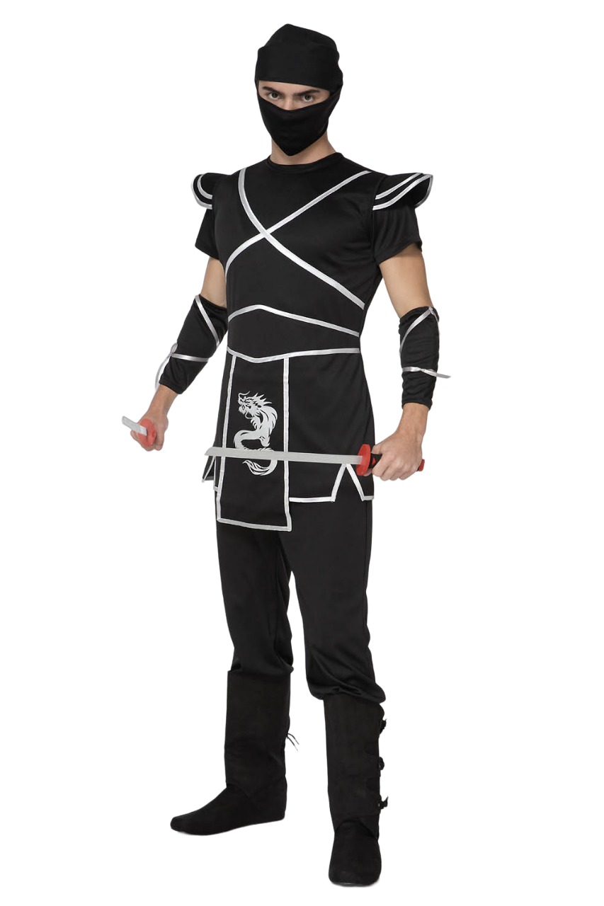 Scarlet Shadow Silver Ninja Men Costume - Medium by The Costume Land