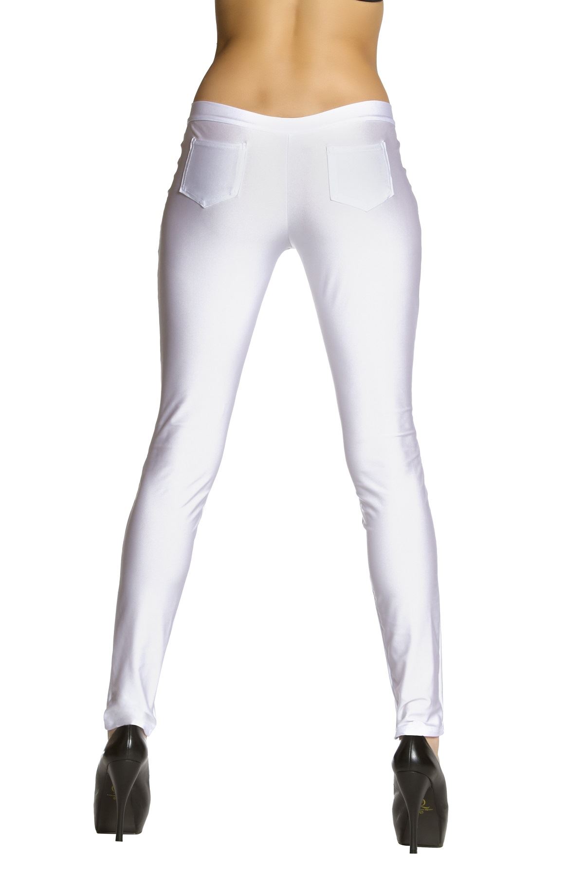 Adult White Disco 80s Women Pants, $38.99