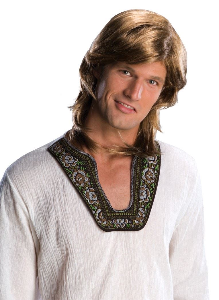 Adult 70s Disco Wig Men Mixed Blonde Brown 18 99 The Costume Land
