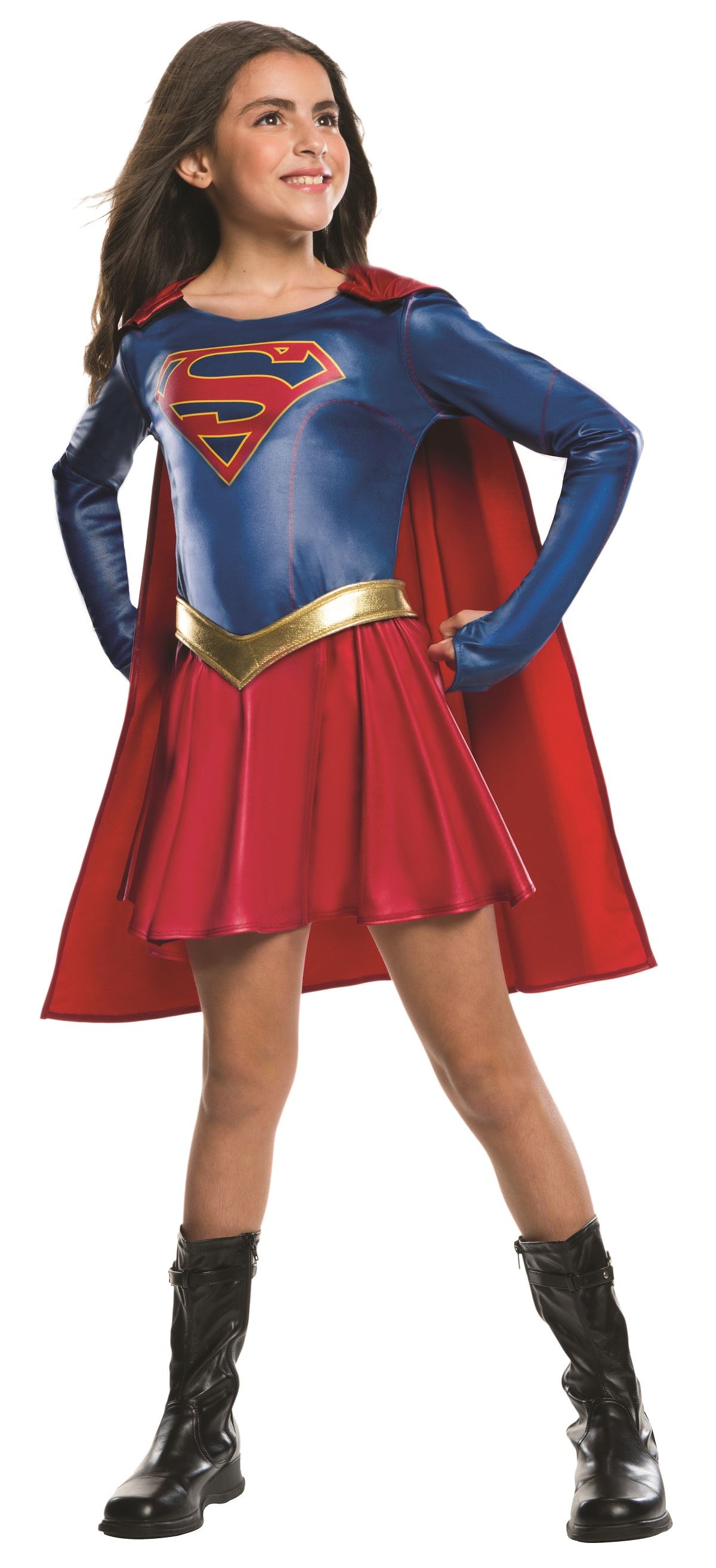 Ladies FAORA Superman Man Of Steel Superhero Fancy Dress Costume Outfit 