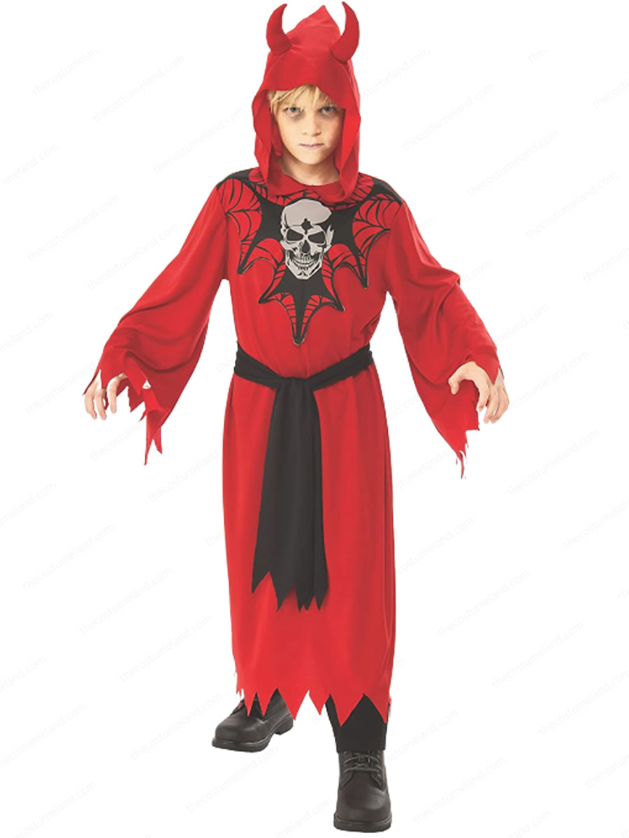 NEW Forum Novelties Devil Hooded ROBE Child Halloween Costume arge 10-12 boy ⭐ 