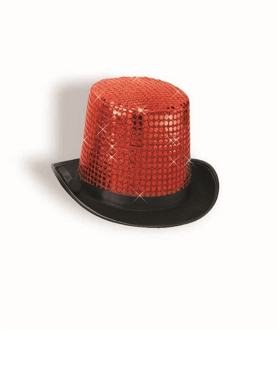 Adult Sequin Top Hat Red | $14.99 | The 